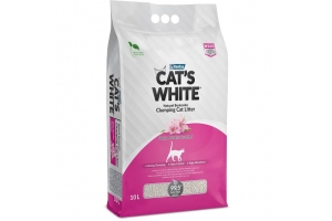 Котешка тоалетна Cat's White - бебешка пудра   5 л.